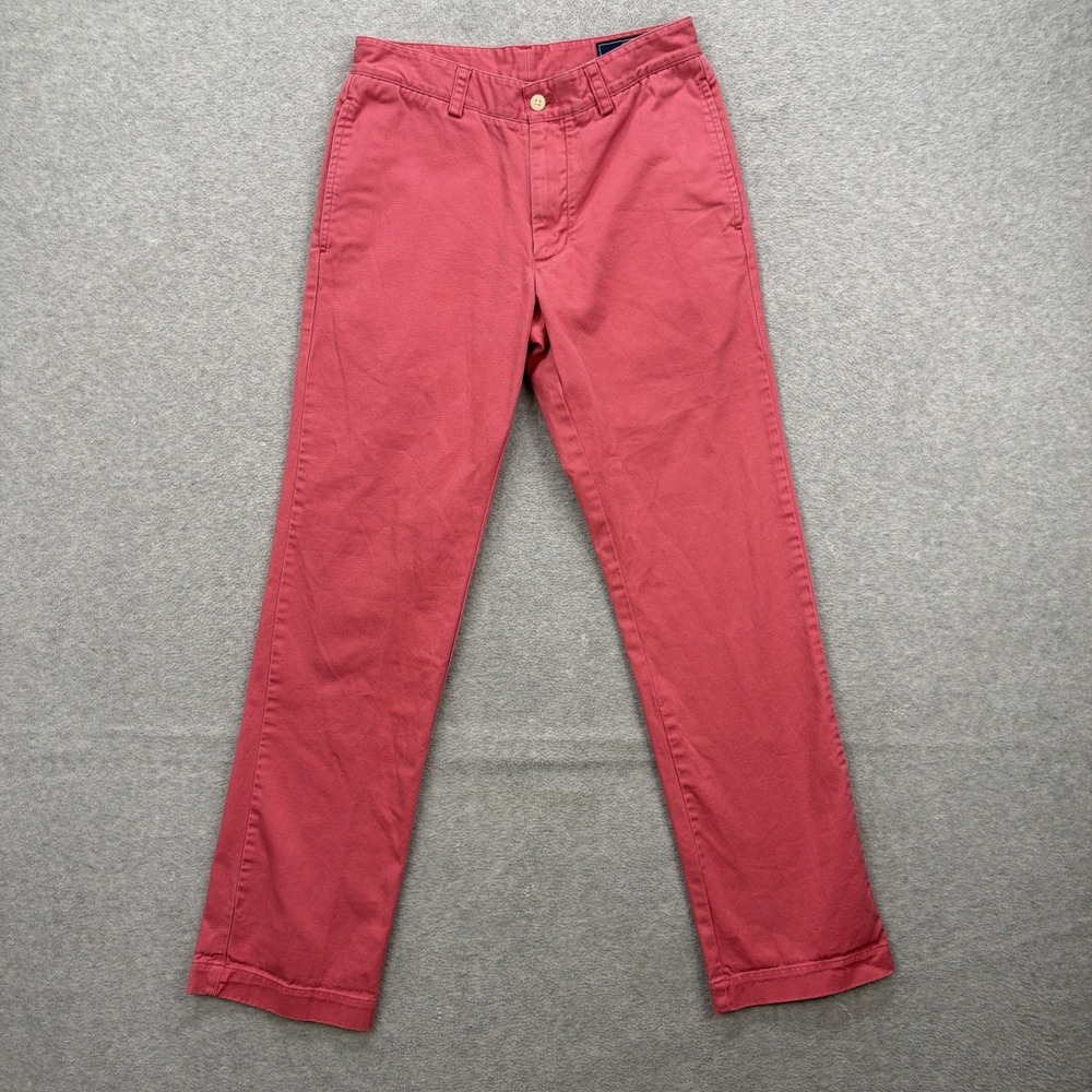 Vineyard Vines Pants Mens 28x32 Pink Salmon Slim Fit Club Straight Chino Preppy